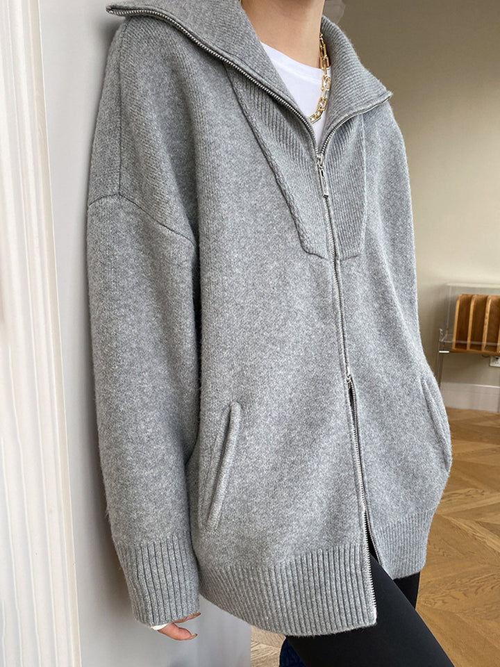 Cardigan tricoté à col ouvert pour femmes - Svanhildr