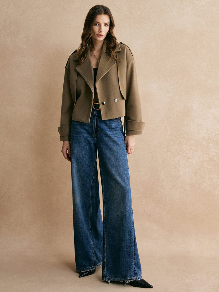 Veste courte pour femmes avec ceinture - Alviora