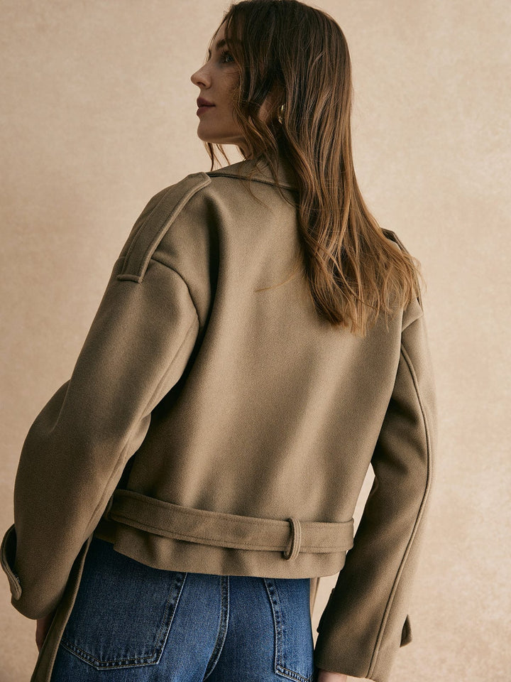 Veste courte pour femmes avec ceinture - Alviora