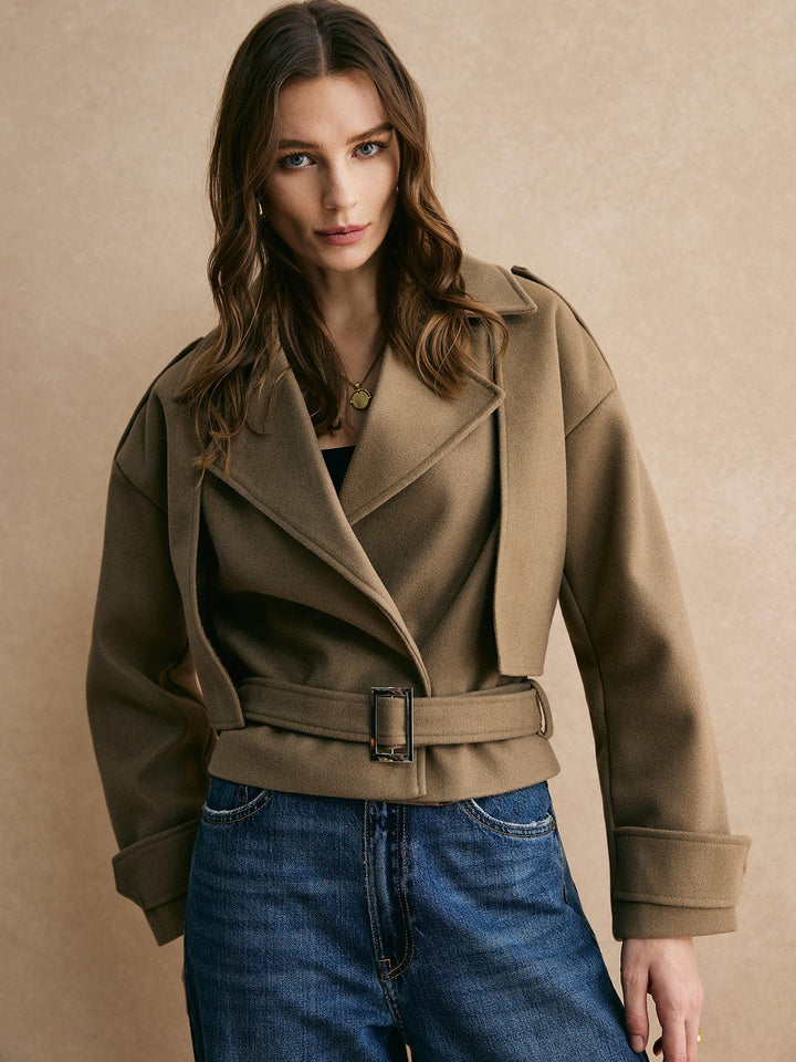 Veste courte pour femmes avec ceinture - Alviora