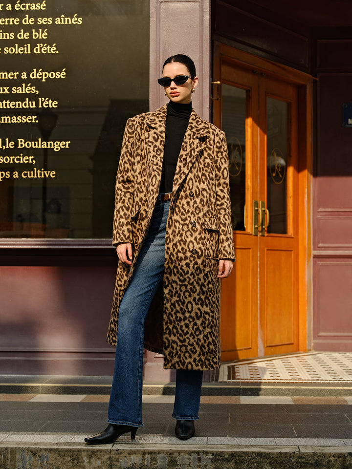 Trench léopard pour femme, coupe longue et style urbain - Svea