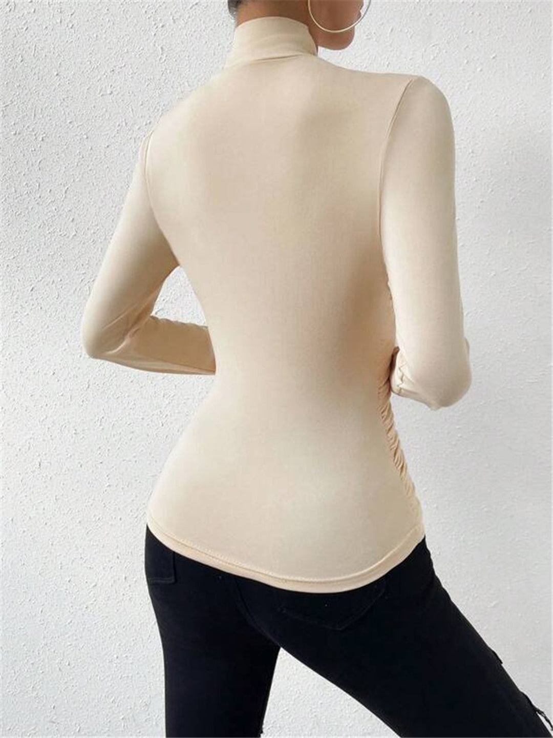 T-shirt en maille à col croisé pour femme - Sigrunel
