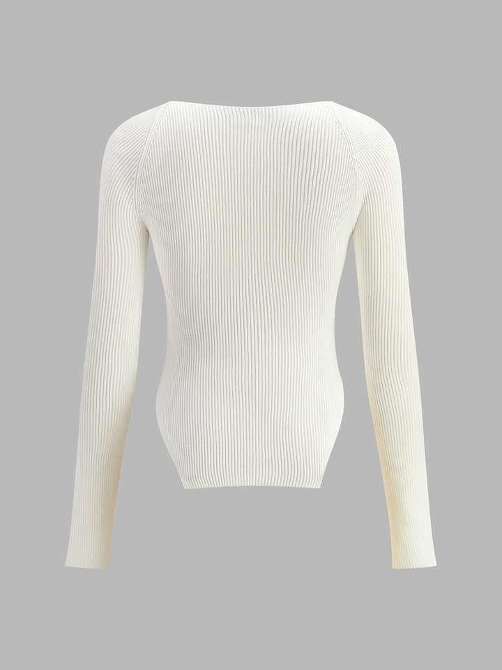 Top en maille à encolure en cœur pour femme - Brynhildr
