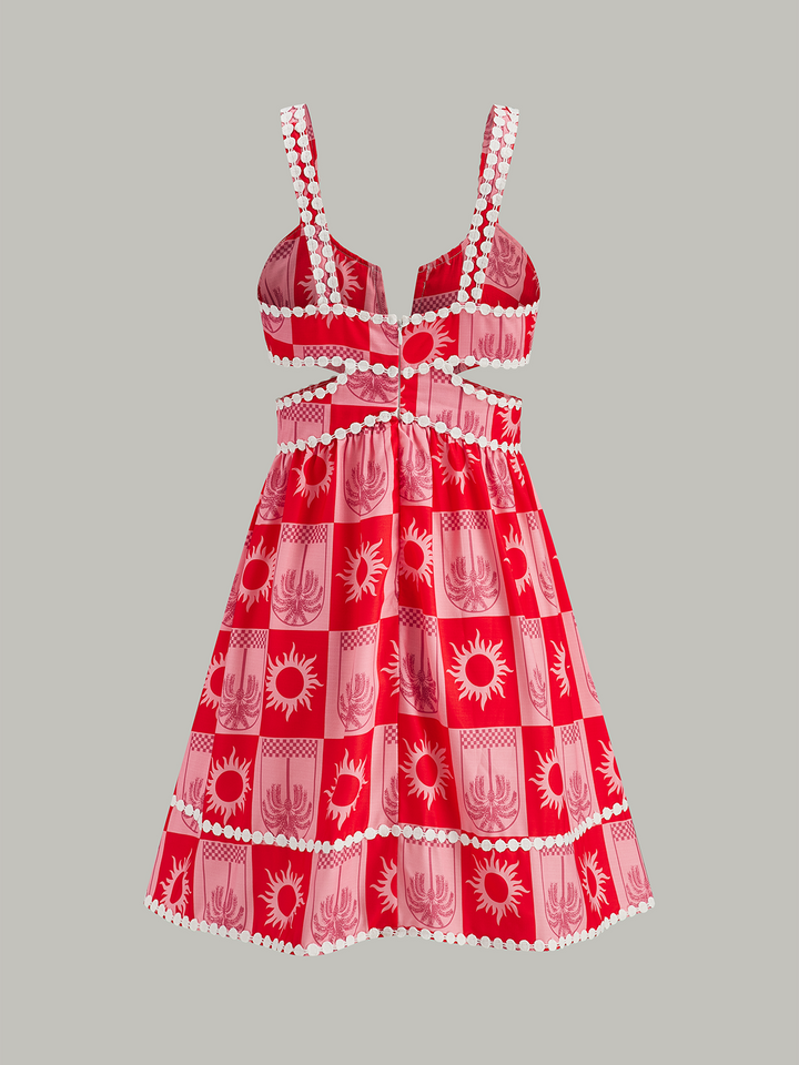 Robe courte pour femme à fines bretelles et au design féminin - Liria