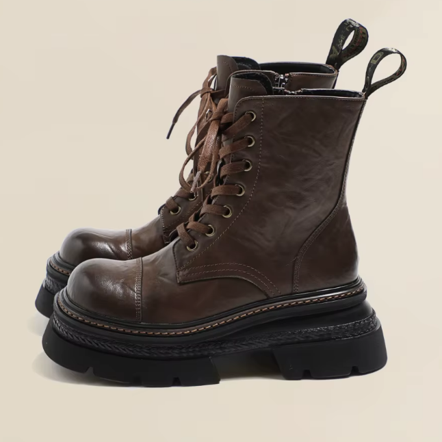 Bottes à lacets à mi-hauteur pour femmes - Vianey