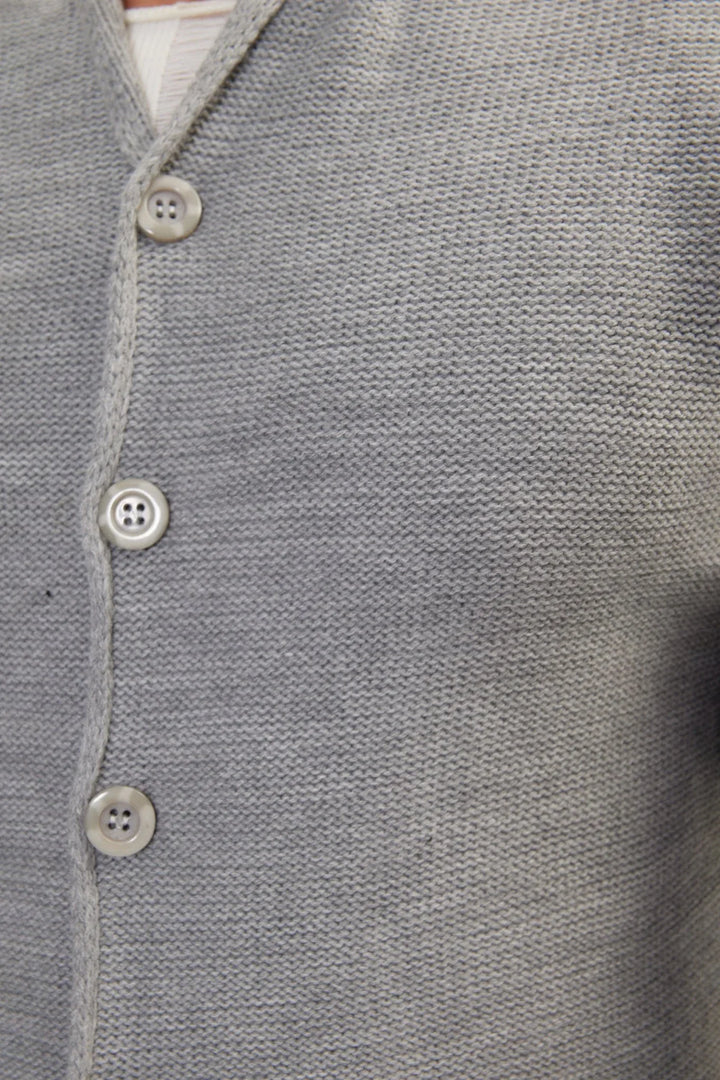 Long cardigan en maille à capuche et boutons - Baptiste