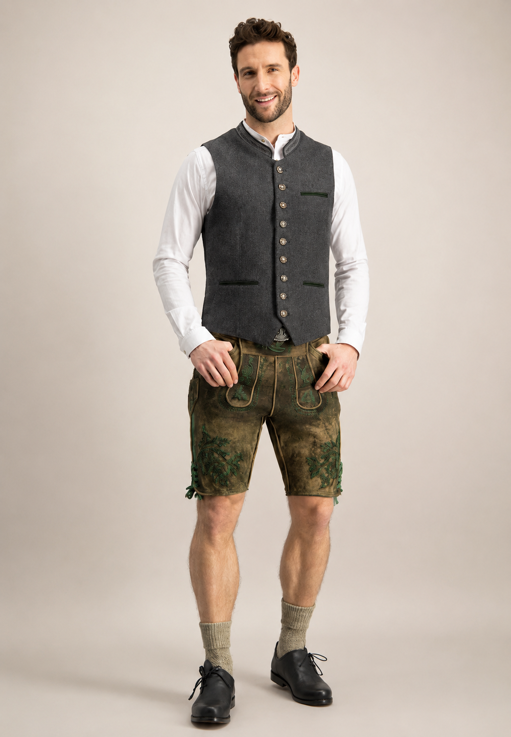 Gilet Oktoberfest pour homme, style traditionnel - Heiko