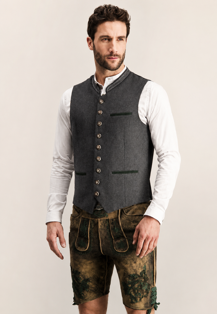 Gilet Oktoberfest pour homme, style traditionnel - Heiko
