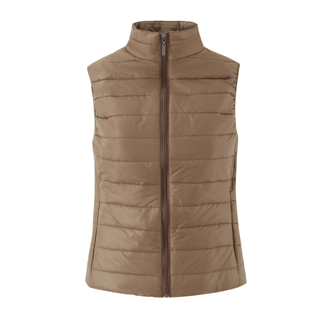 Gilet matelassé pour femme avec zip et poches - Elora