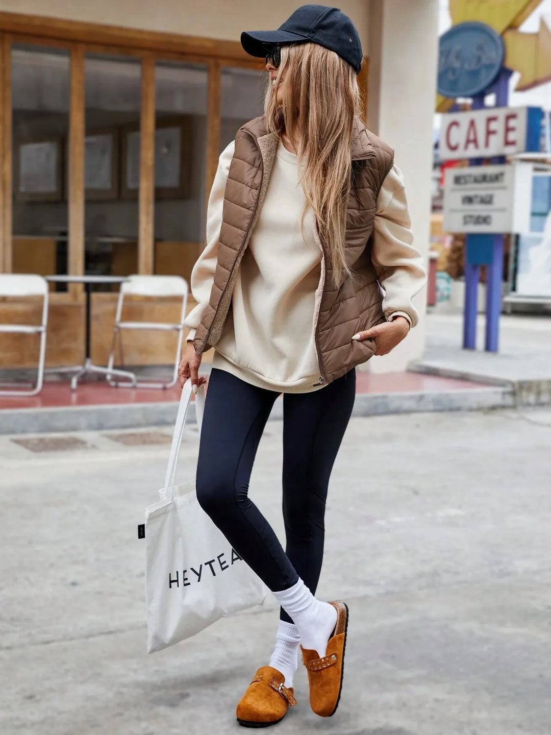 Gilet matelassé pour femme avec zip et poches - Elora