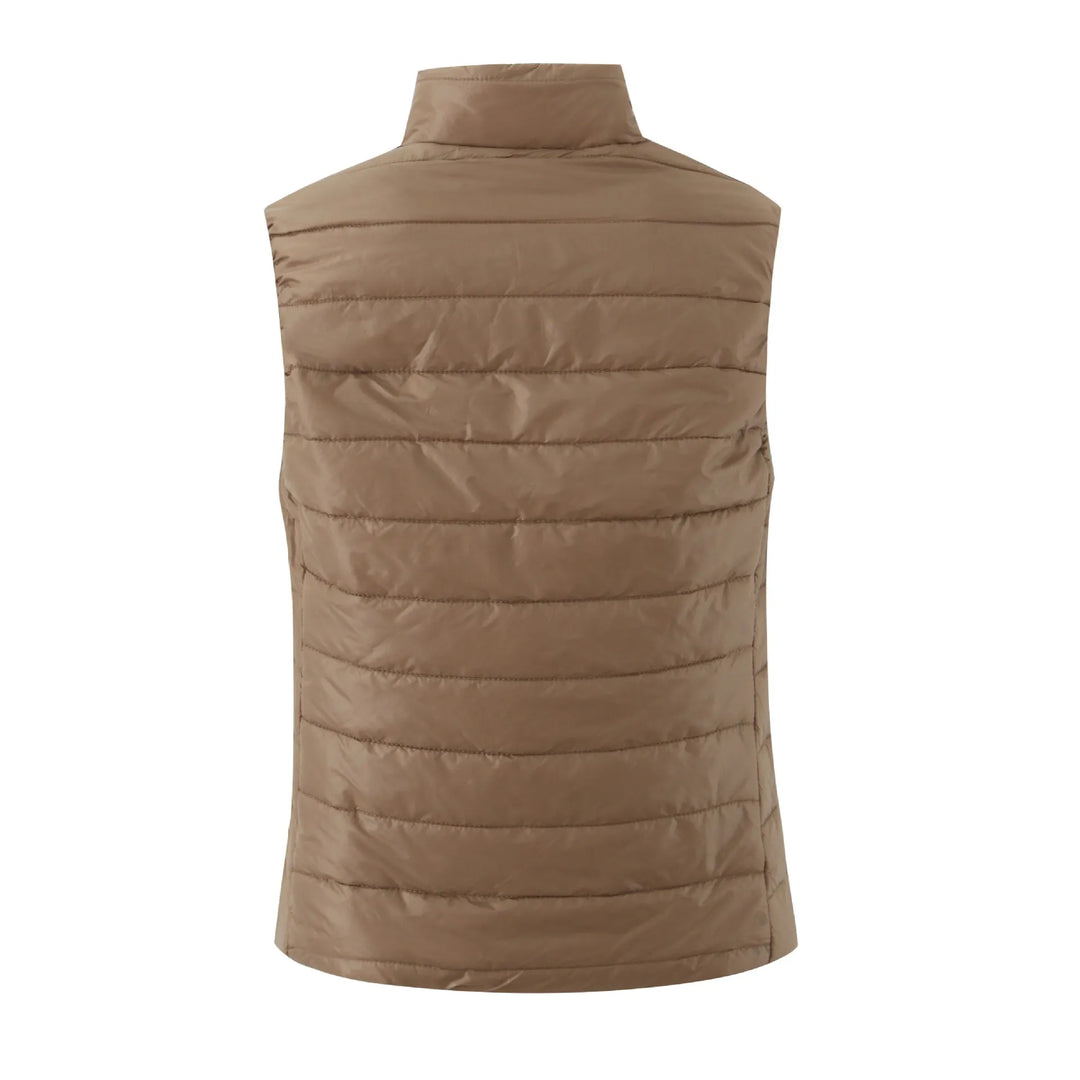 Gilet matelassé pour femme avec zip et poches - Elora