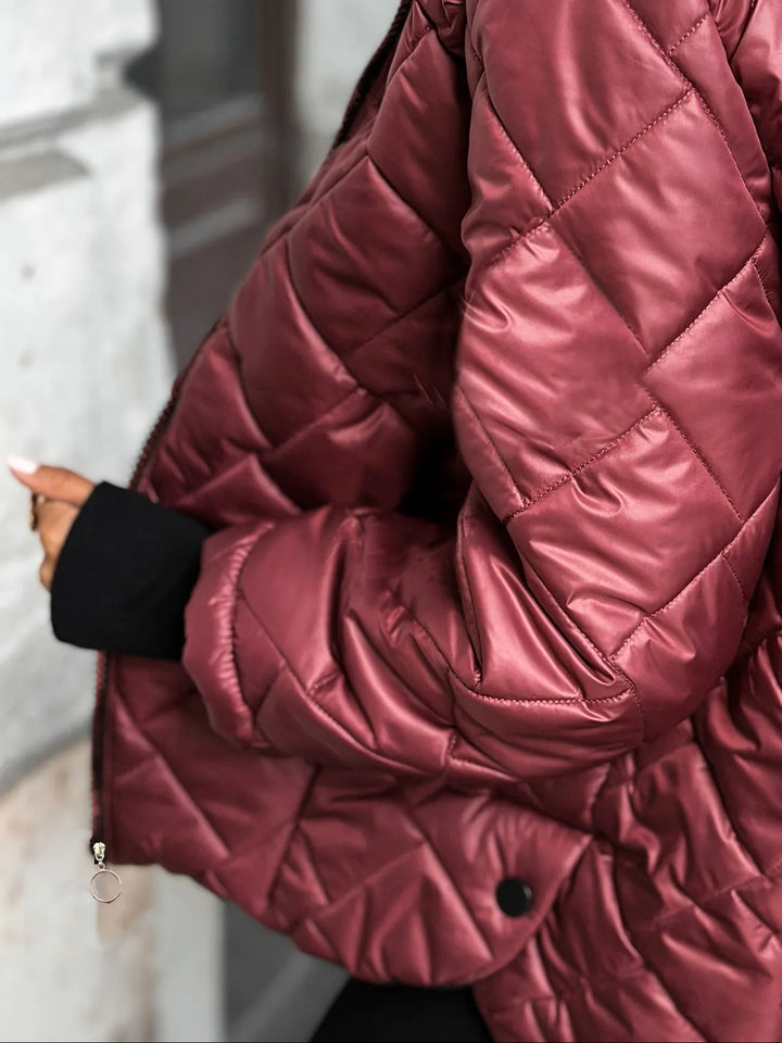 Veste matelassée pour femme avec capuche et zip - Elina