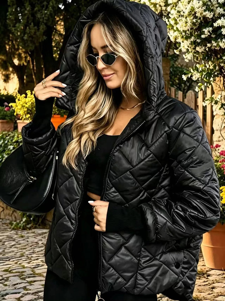 Veste matelassée pour femme avec capuche et zip - Elina