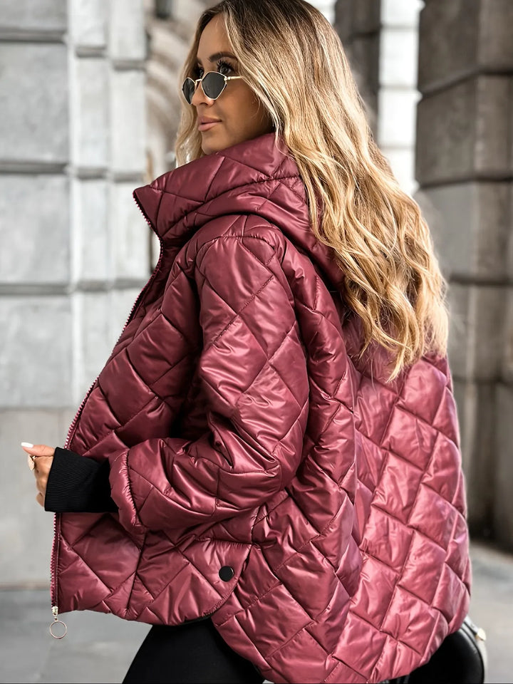 Veste matelassée pour femme avec capuche et zip - Elina