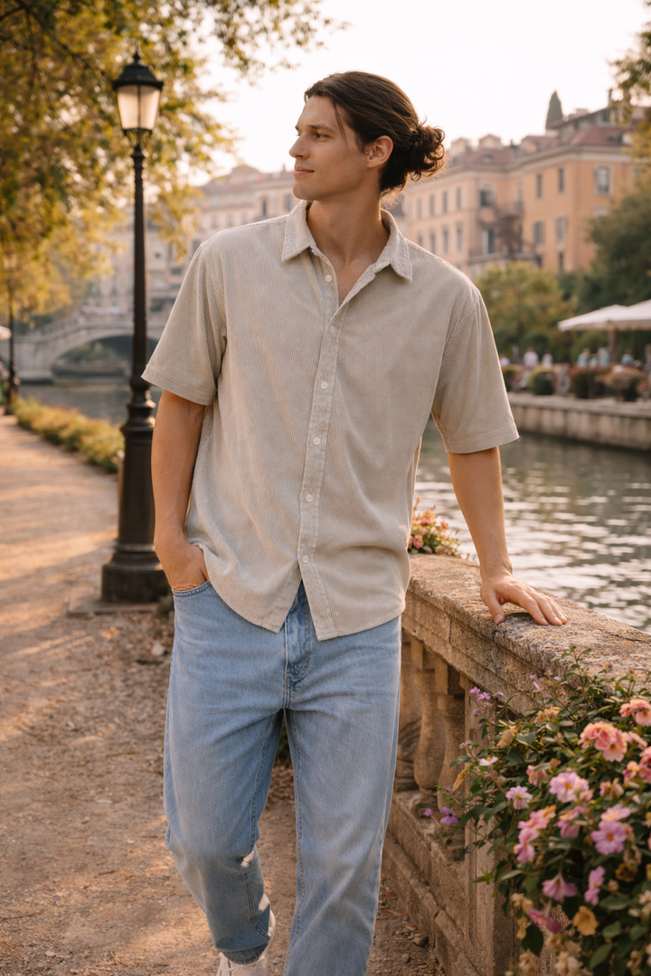 Chemise d'été décontractée, légère et respirante à manches courtes pour hommes - Velmar