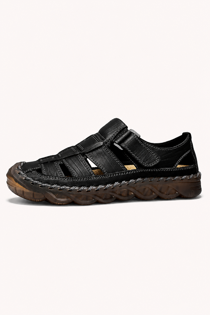 Sandales fermées pour homme avec velcro et semelle épaisse - Oskar
