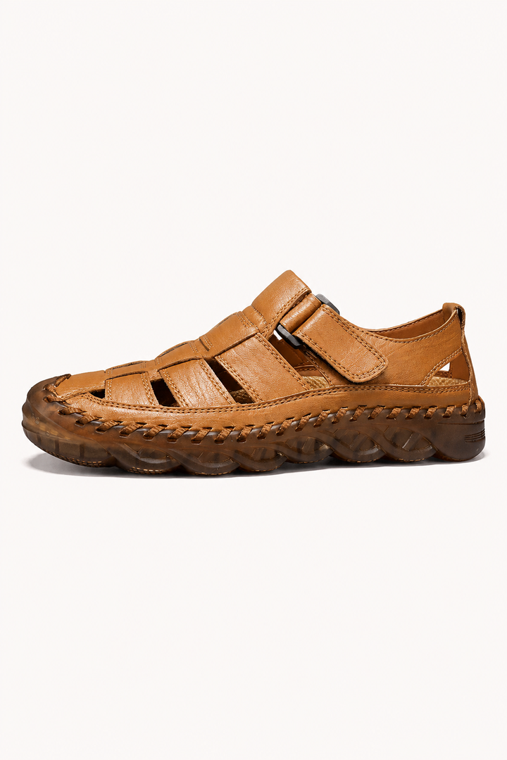 Sandales fermées pour homme avec velcro et semelle épaisse - Oskar
