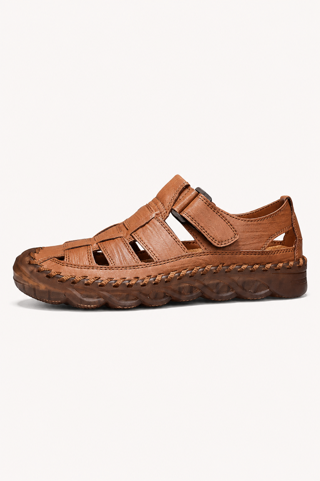 Sandales fermées pour homme avec velcro et semelle épaisse - Oskar