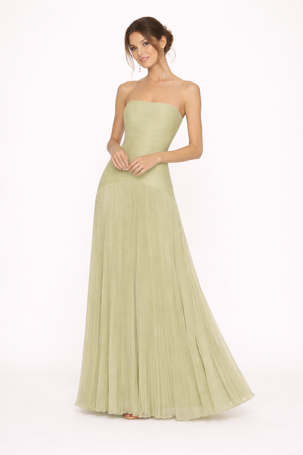 Robe maxi plissée sans bretelles robe d'été femme sans bretelles - Arvella