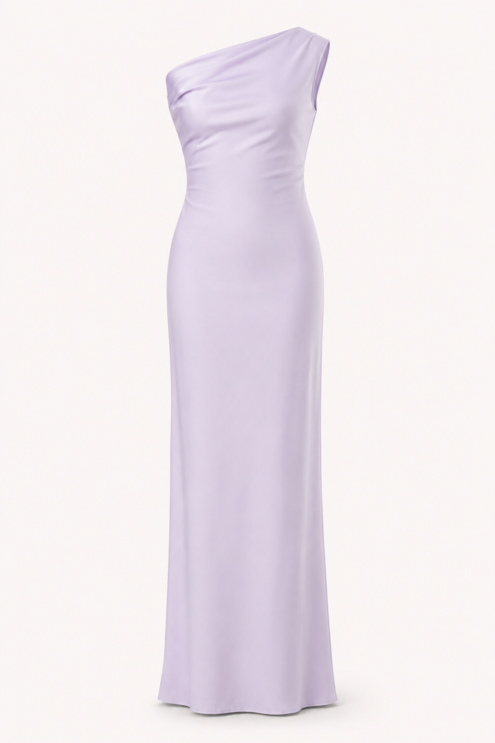 Robe longue asymétrique drapée pour femme - Guita