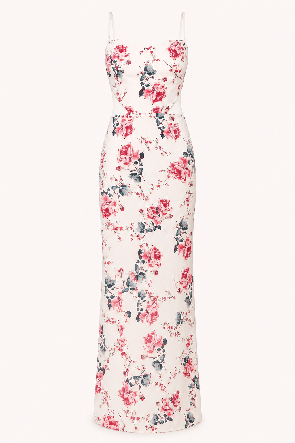 Robe longue à imprimé floral et fines bretelles pour femme - Frieda