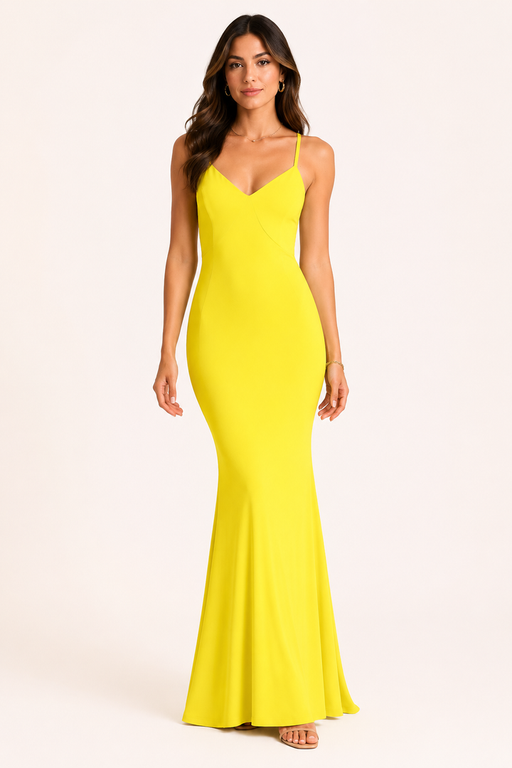 Robe longue à imprimé floral pour femme, coupe sirène - Elvie