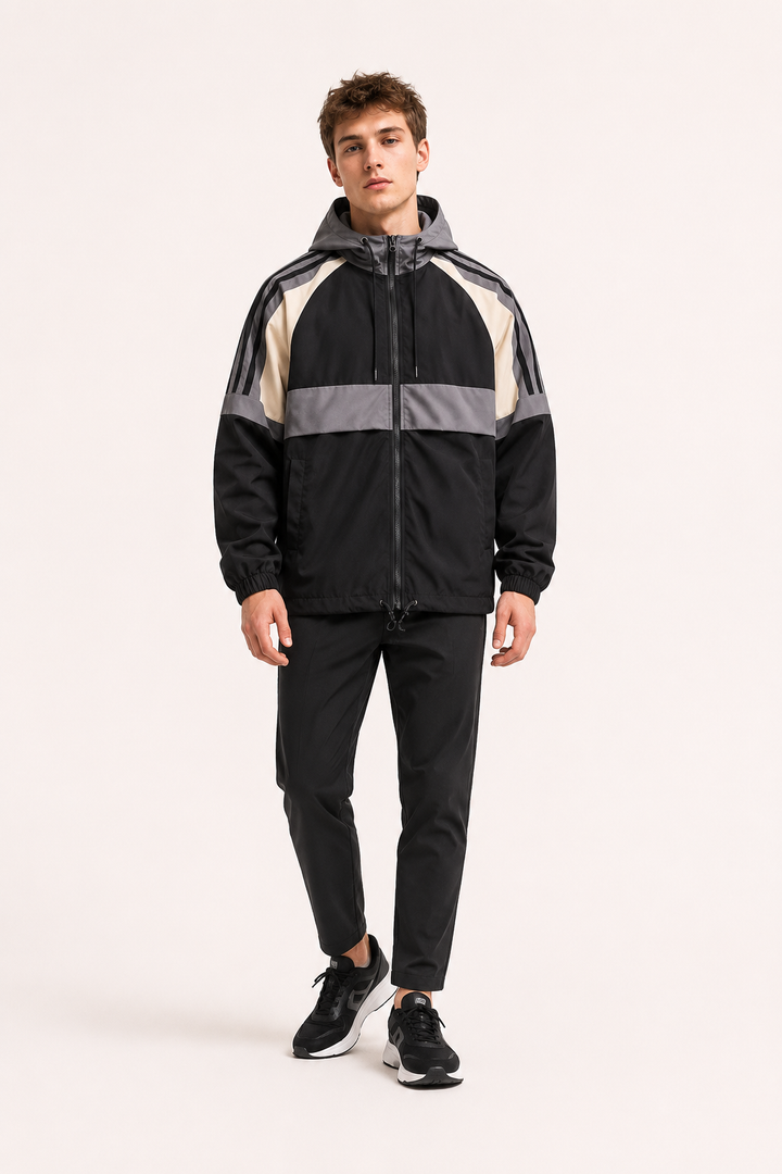 Veste de sport à capuche coupe-vent pour homme - Adriano