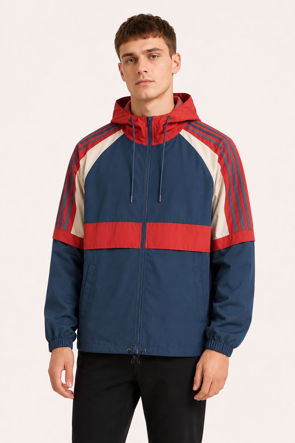 Veste de sport à capuche coupe-vent pour homme - Adriano