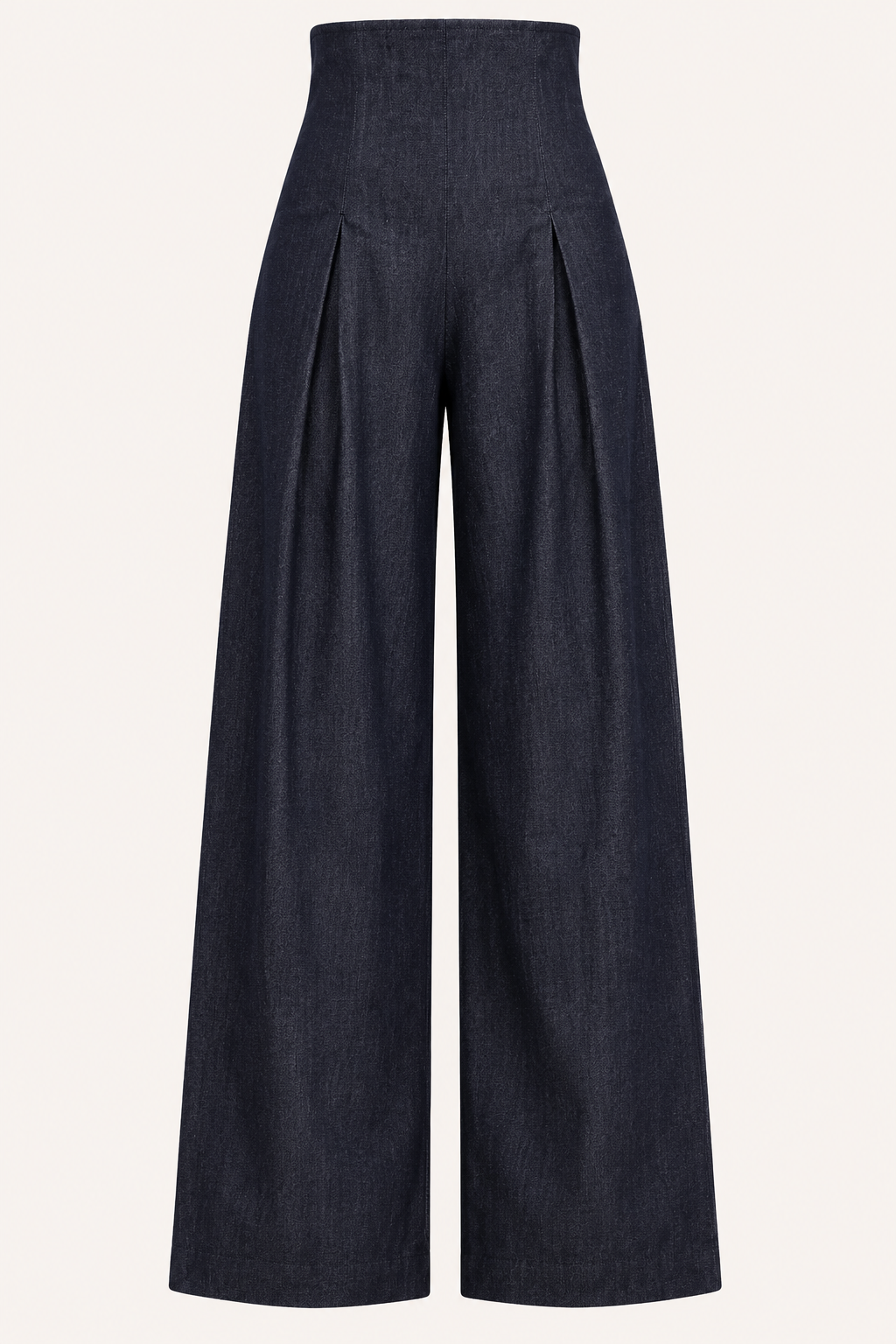 Pantalon femme à jambes larges et taille haute, élégant - Elara