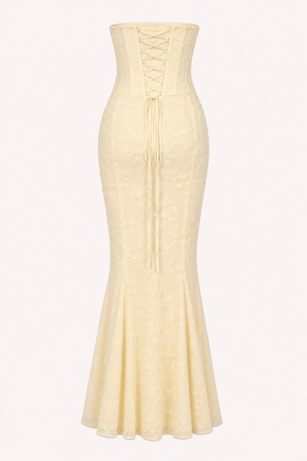 Ensemble femme composé d'un haut corset et d'une jupe longue brodée - Leonie