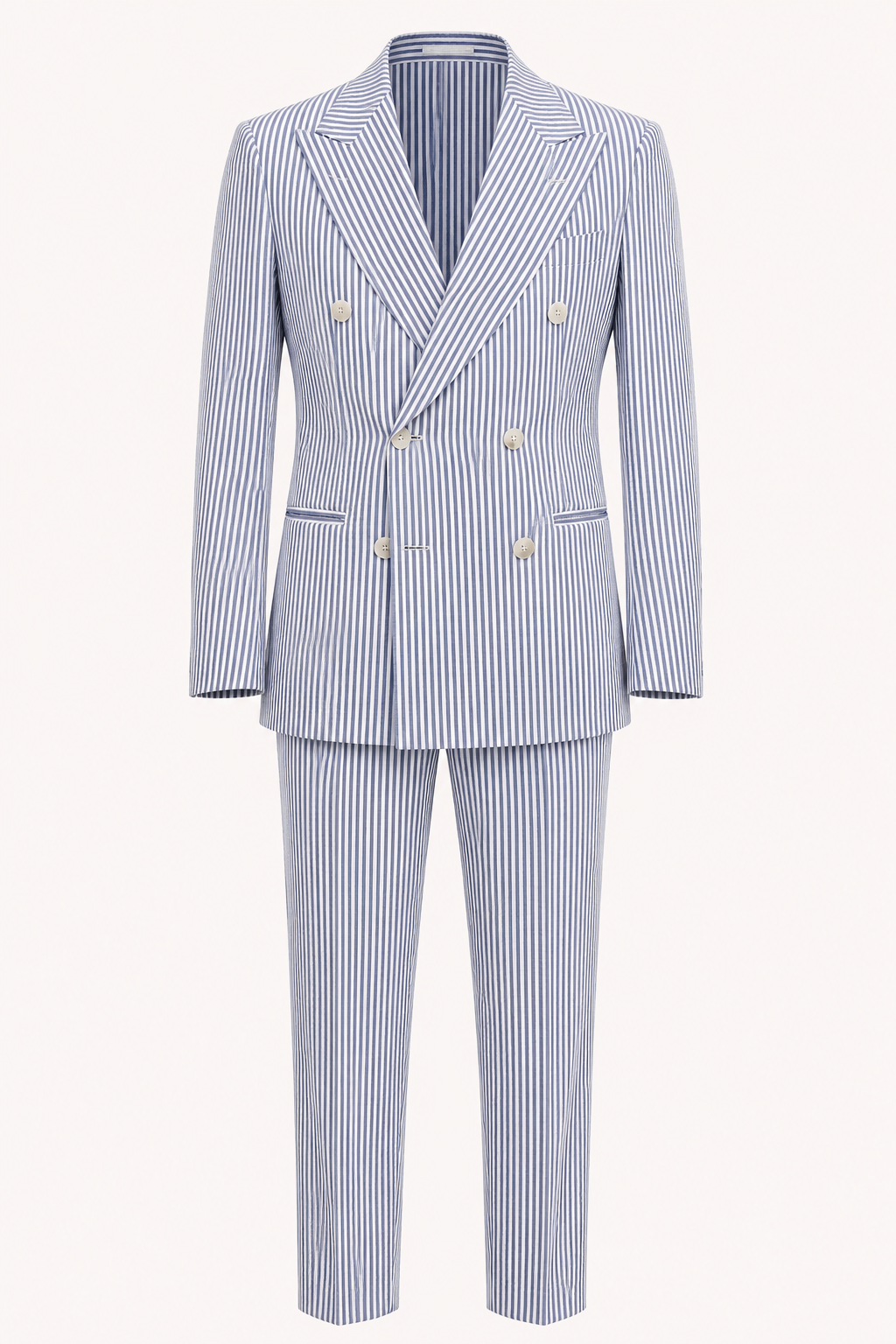 Costume homme à rayures bleu clair, style méditerranéen - Emil