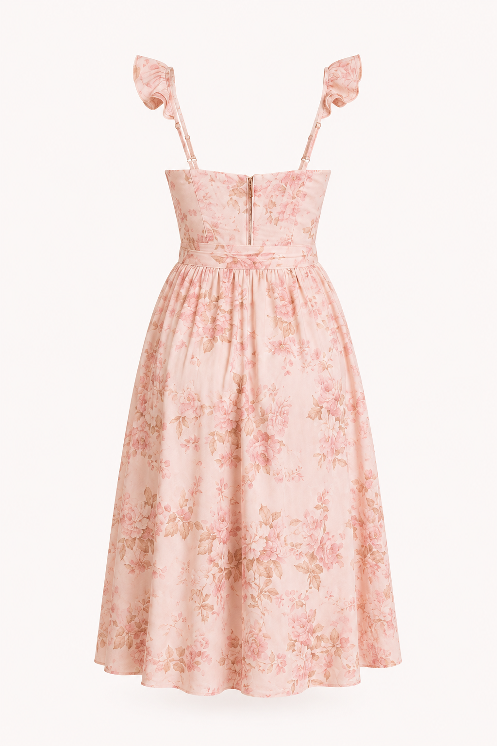 Robe midi femme imprimé floral corset fendu sur le côté - Käthe