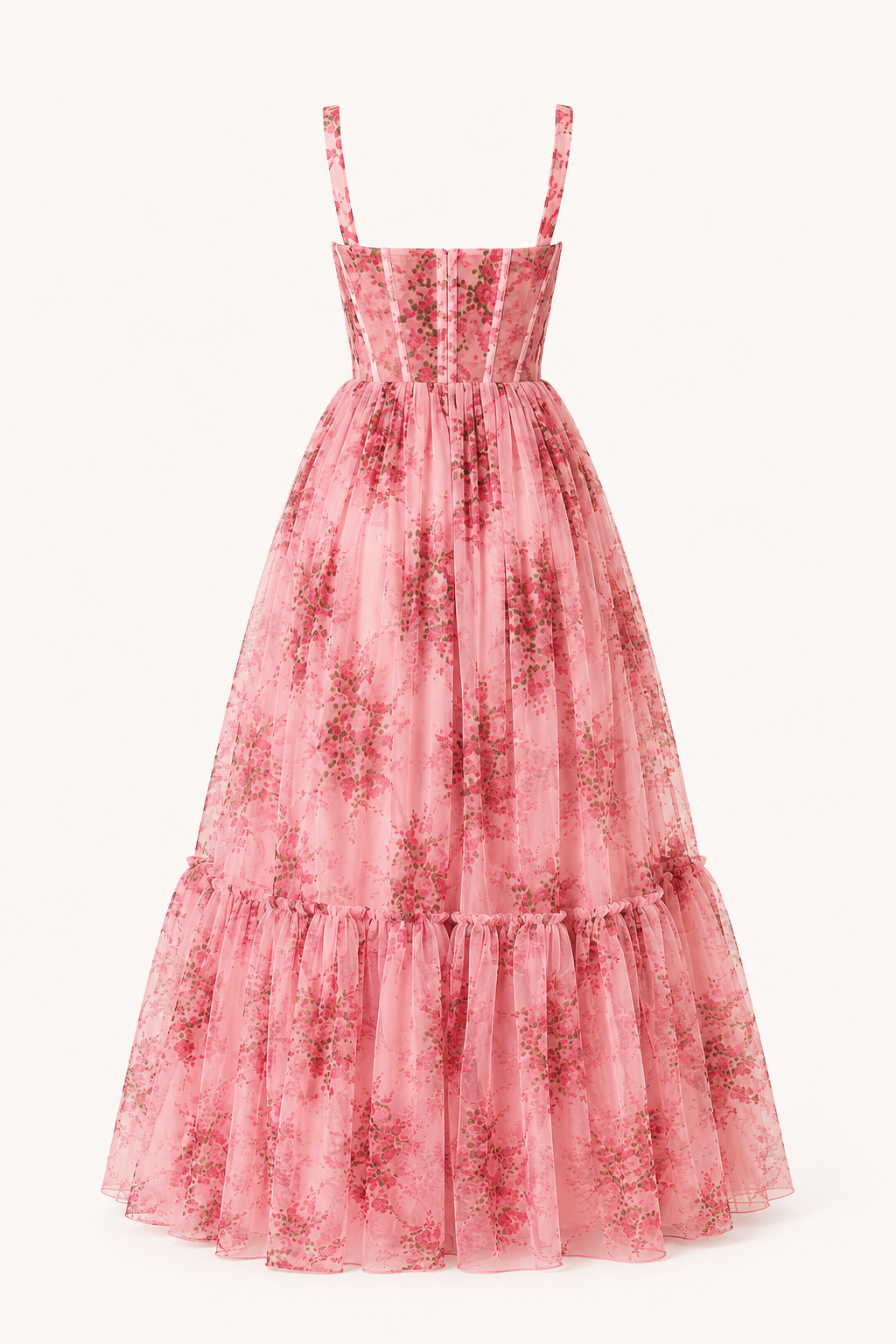 Robe longue femme corset imprimé floral - Elira