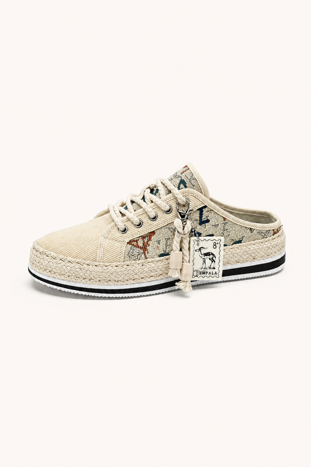 Chaussures décontractées à lacets en toile pour hommes avec semelle en jute - Dorian