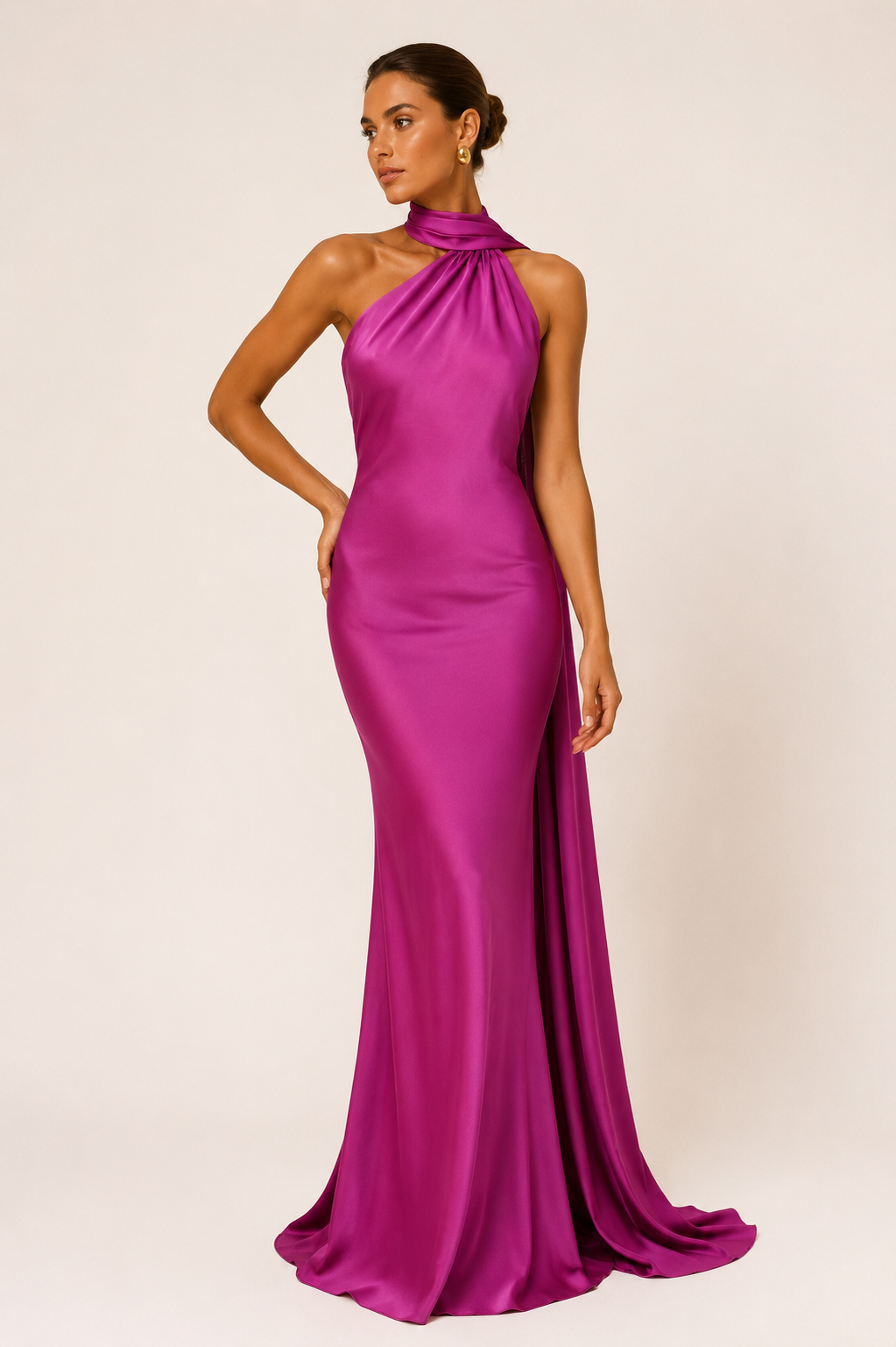 Robe longue élégante à col roulé pour femme - Kerstin