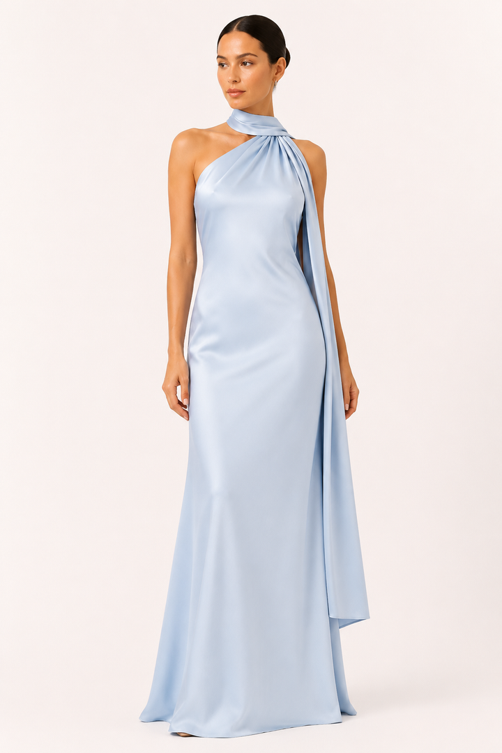 Robe longue élégante à col roulé pour femme - Kerstin