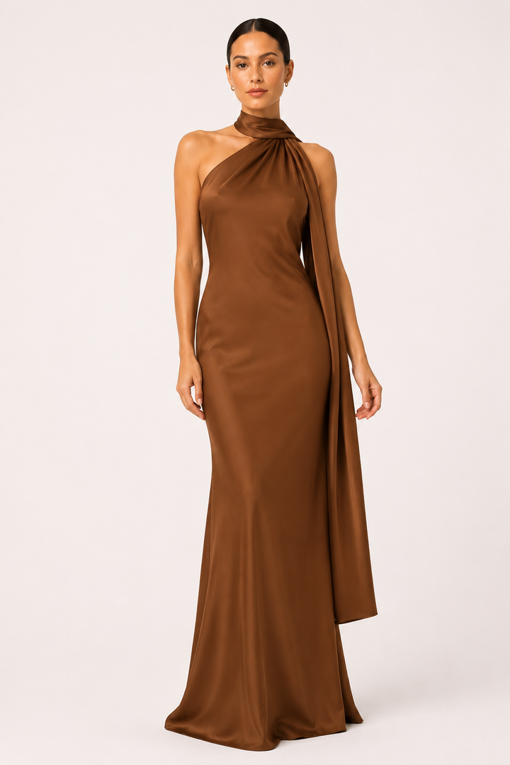 Robe longue élégante à col roulé pour femme - Kerstin