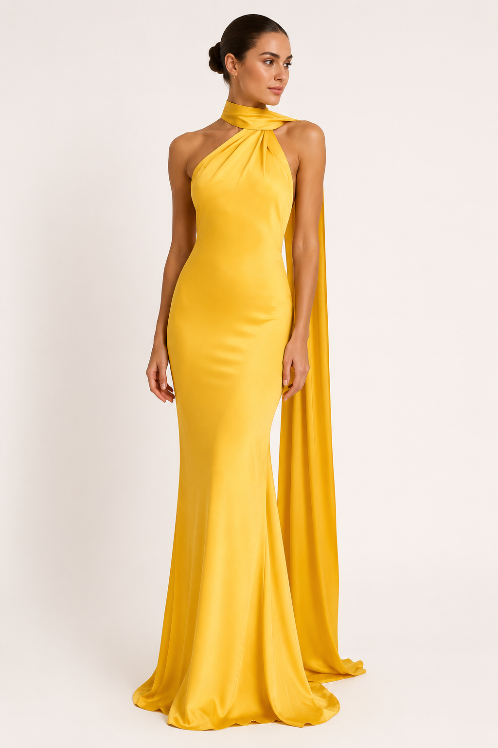 Robe longue élégante à col roulé pour femme - Kerstin