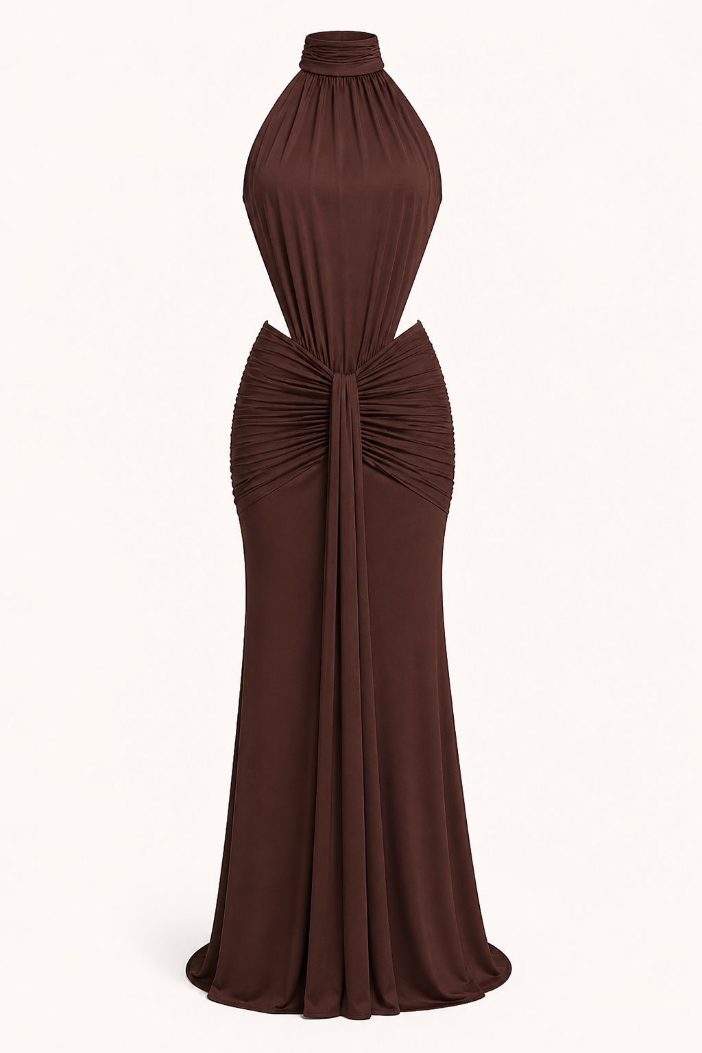 Élégante robe longue à col licou pour femmes - Klara