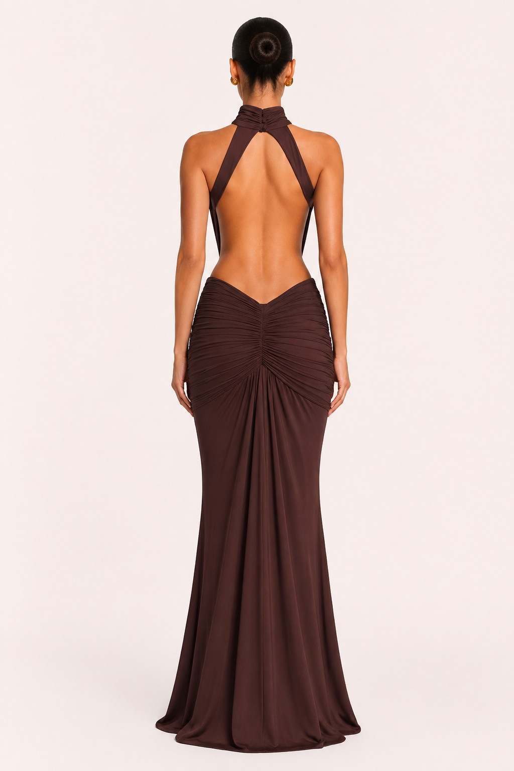 Élégante robe longue à col licou pour femmes - Klara