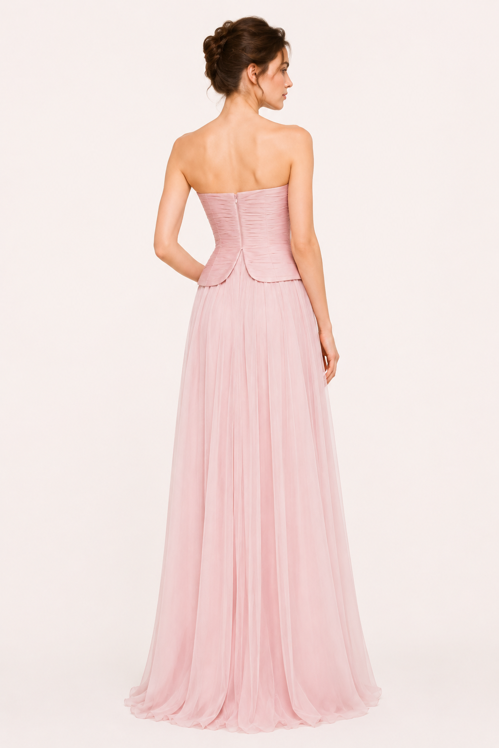Élégante robe longue plissée à bretelles pour femmes - Enice