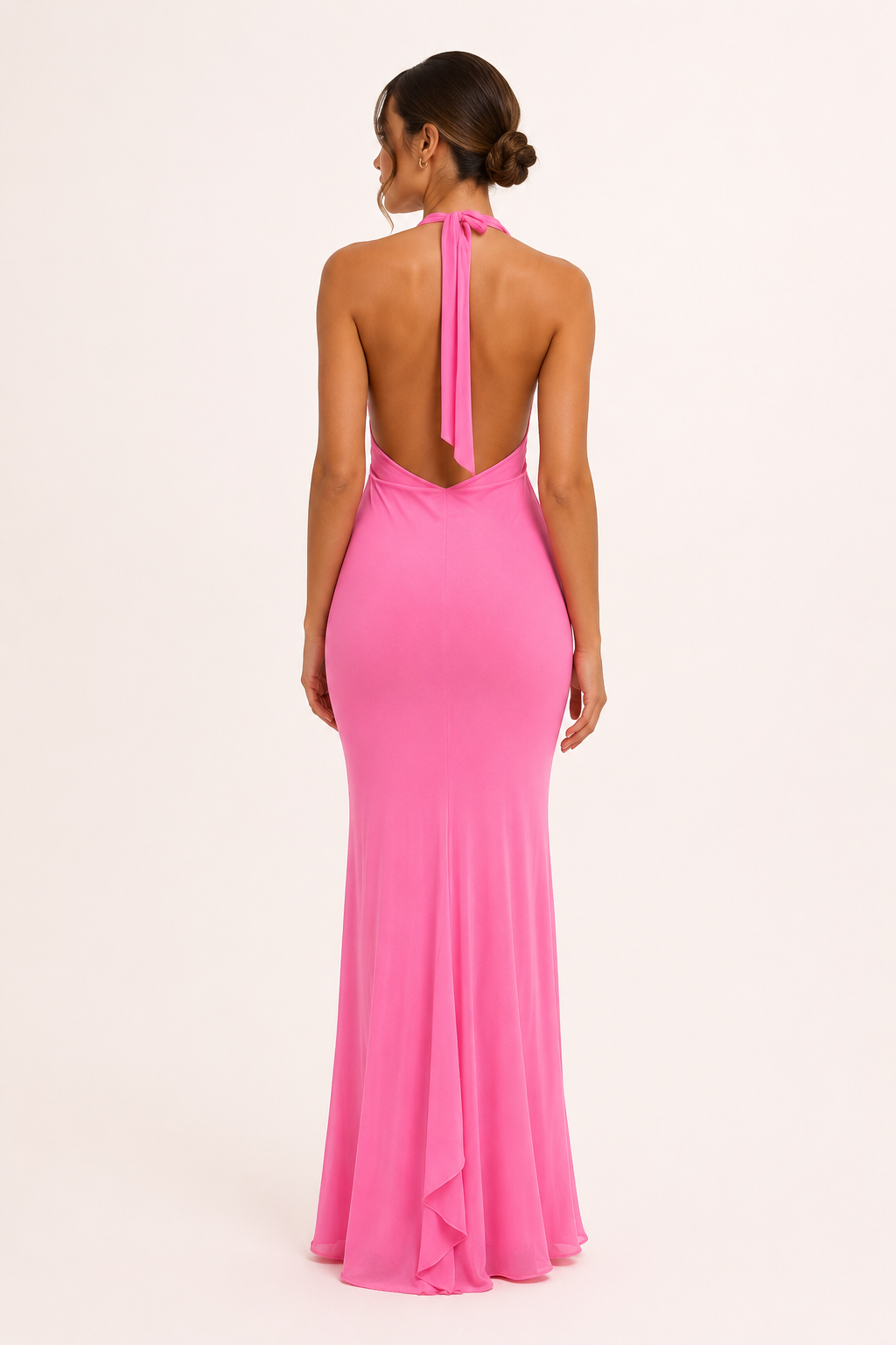 Robe longue dos nu avec fente sur le devant pour femmes - Romy