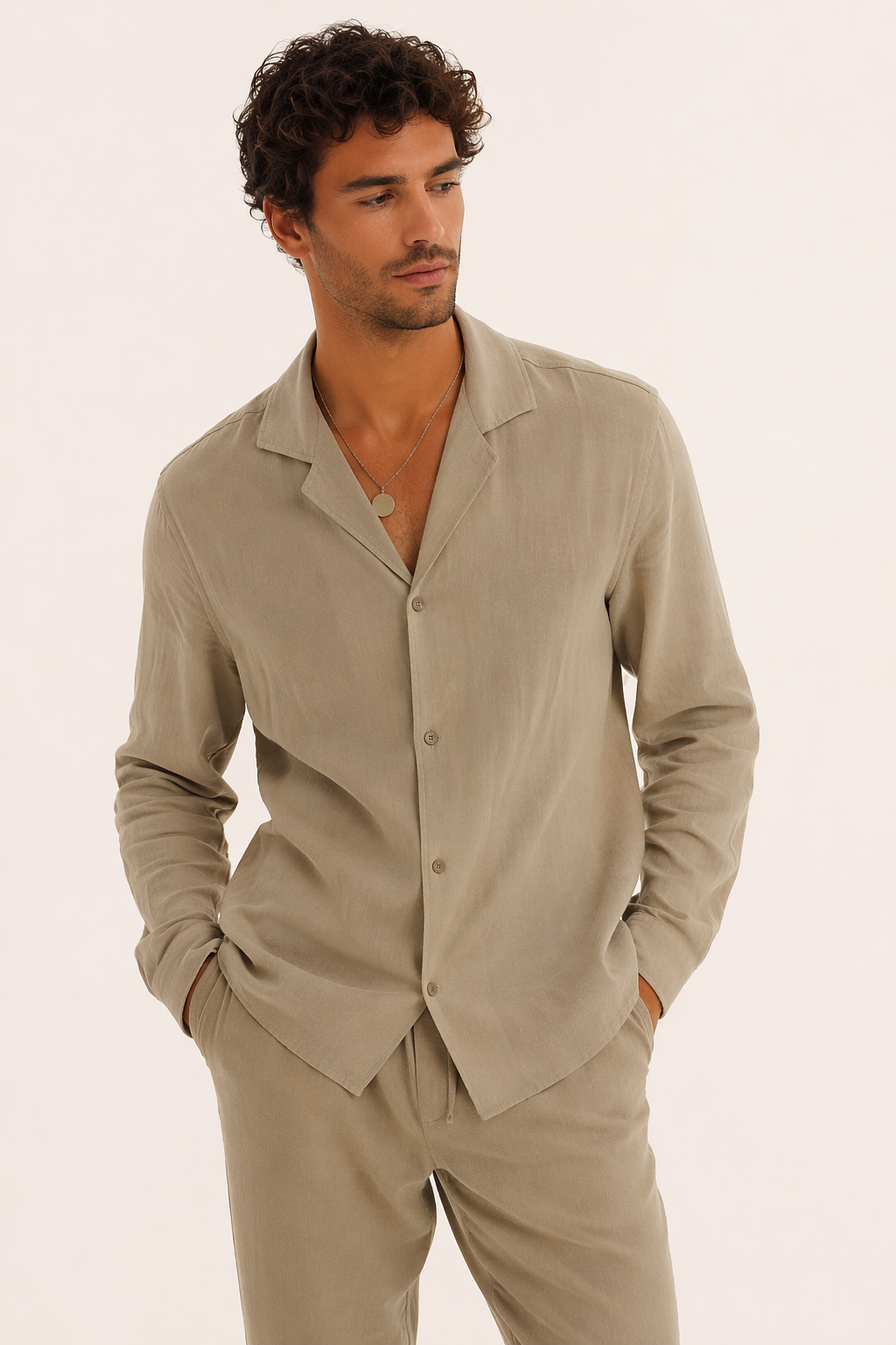 Ensemble Été Homme 2 Pièces Chemise + Short Décontracté – Boutonné, Respirant, Look Casual