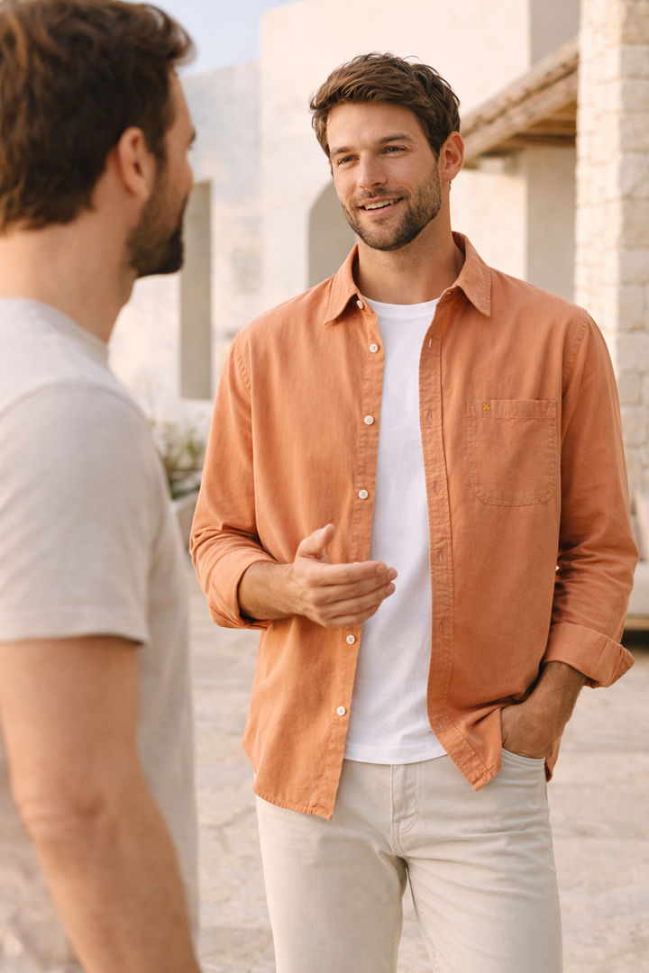 Chemise d'été décontractée à manches longues pour hommes - William