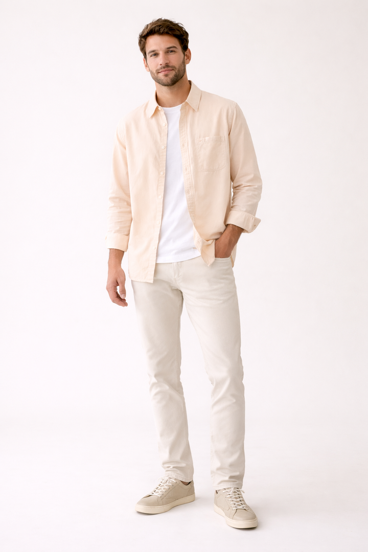 Chemise d'été décontractée à manches longues pour hommes - William