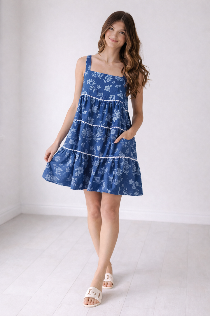 Robe en jean à bretelles - Hannelore