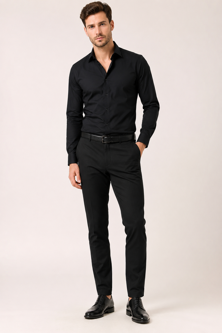 Chemise habillée pour homme à manches longues, col classique et coupe ajustée - Friedrich