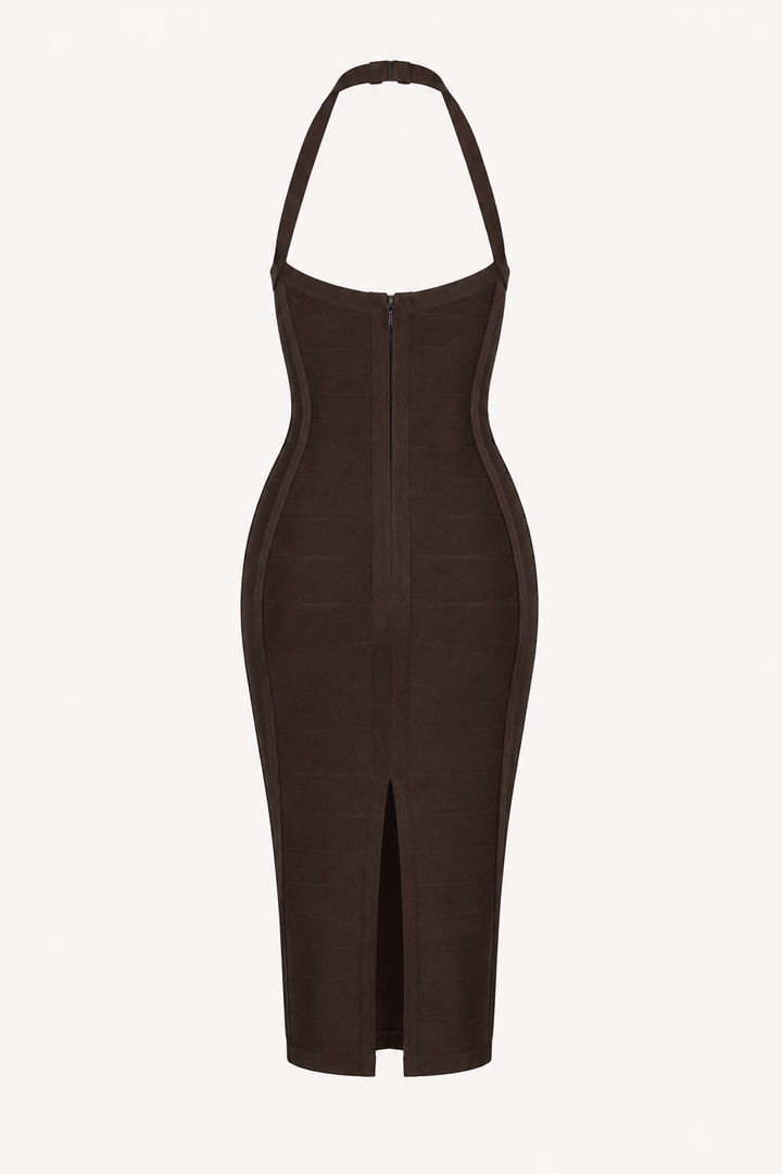 Robe bandage élégante à col licou - Erika
