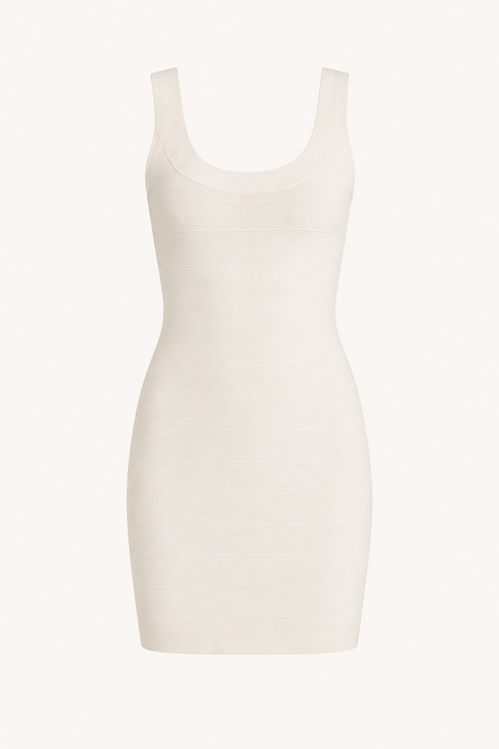 Robe courte à bretelles style bandage - Bianca