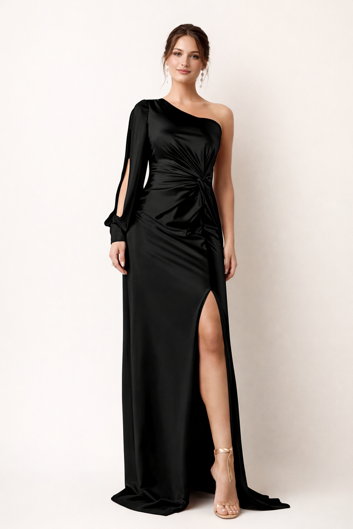Robe de soirée longue à une épaule - Hanna